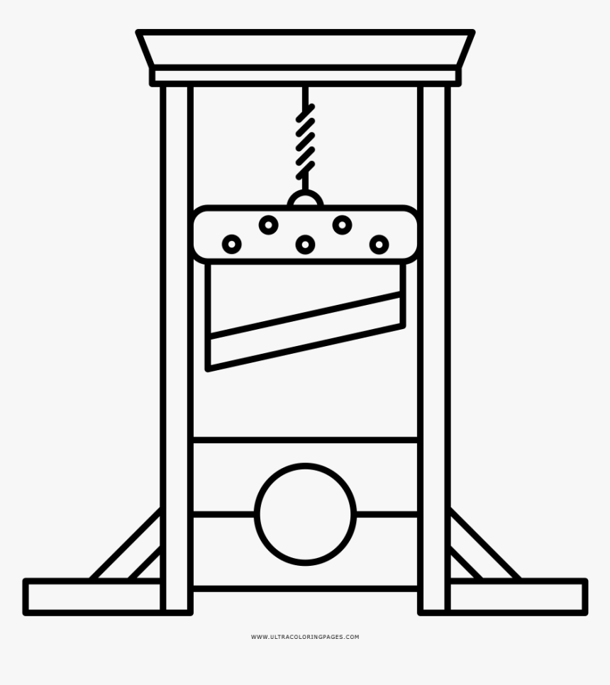 Guillotine Coloring Page - Reign Of Terror Drawing, HD Png Download, Free Download