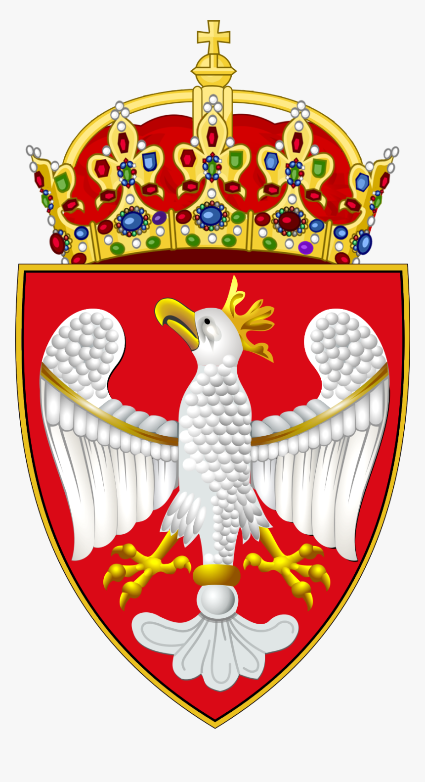 Coat Of Arms Of Kingdom Of Poland - Medieval Polish Coat Of Arms, HD Png Download, Free Download