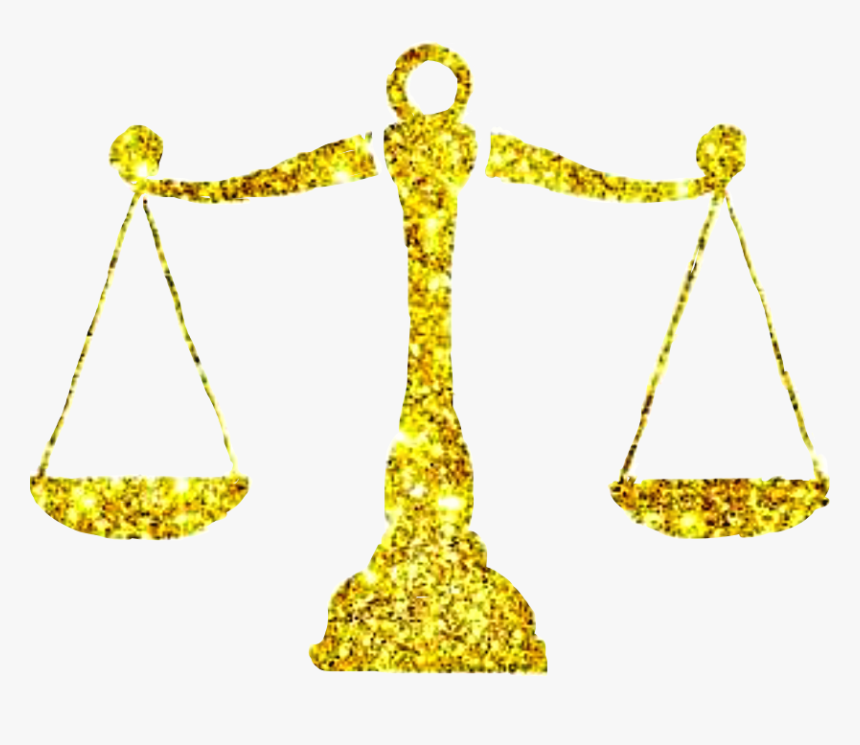 #gold #golden #glitter #scales #libra #zodiac #freetoedit - Libra Scales Gold, HD Png Download, Free Download