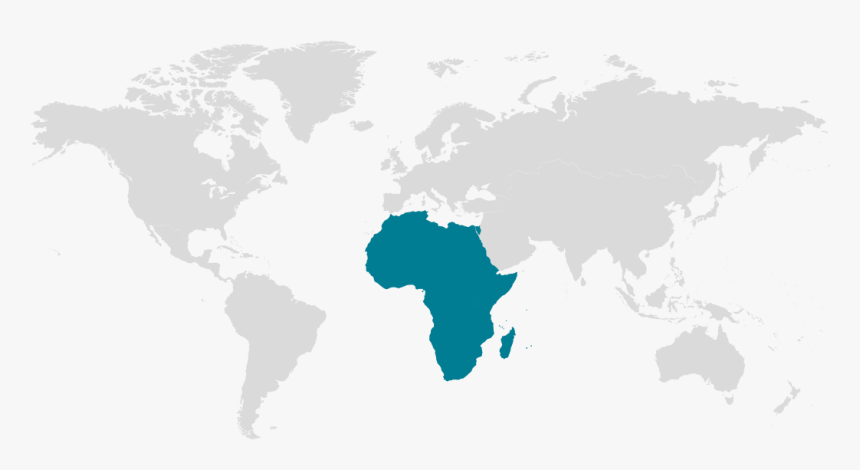 Africa Map - Transparent Background World Map Png Orange, Png Download, Free Download