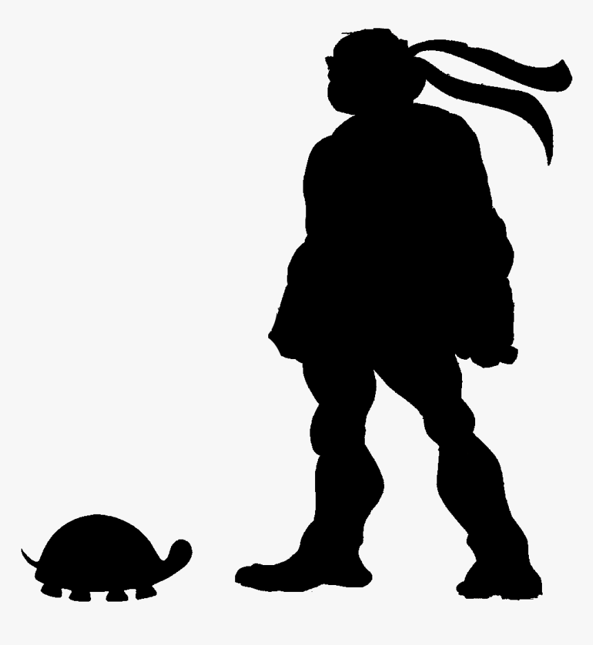 Ninja Turtle Silhouette Clipart Png Ninja Turtle Silhouette - Ninja Turtle Silhouette Raphael, Transparent Png, Free Download