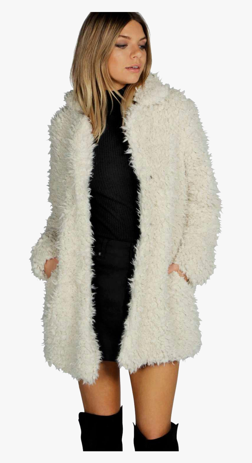 Girl In White Fur Coat Png Image - Portable Network Graphics, Transparent Png, Free Download