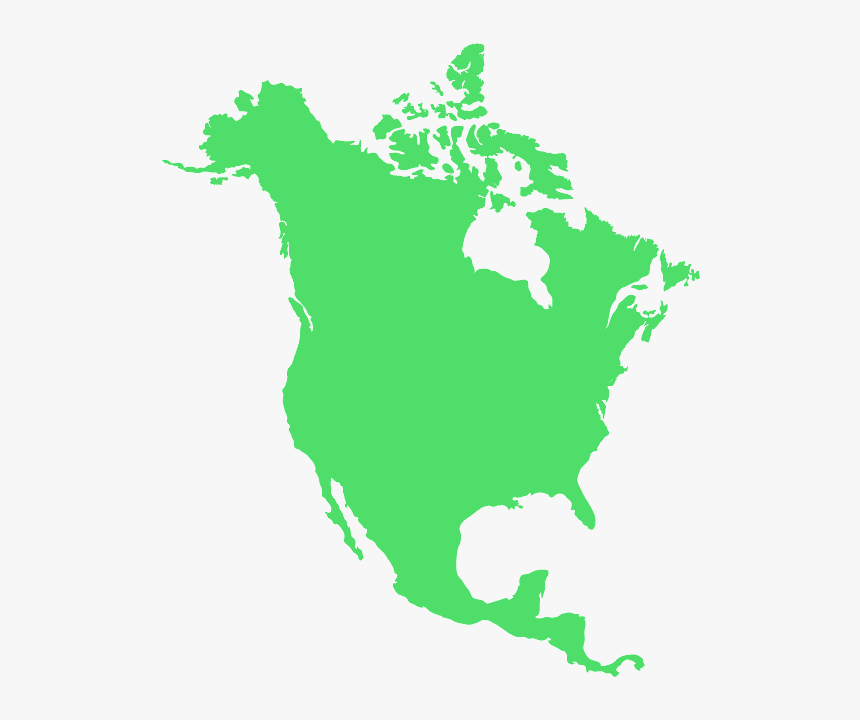 North America Map Red, HD Png Download, Free Download