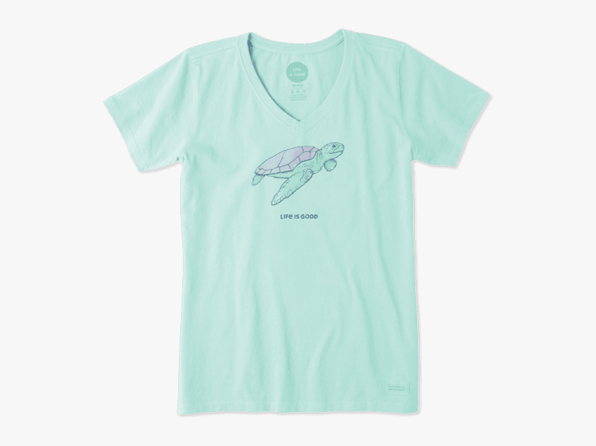 Women"s Engraved Sea Turtle Crusher Vee - Womens Sea Turtle Shirt, HD Png Download, Free Download