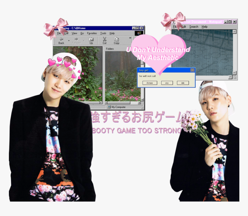 Yoongi Transparent Aesthetic Tumblr - Suga Aesthetic Png, Png Download, Free Download