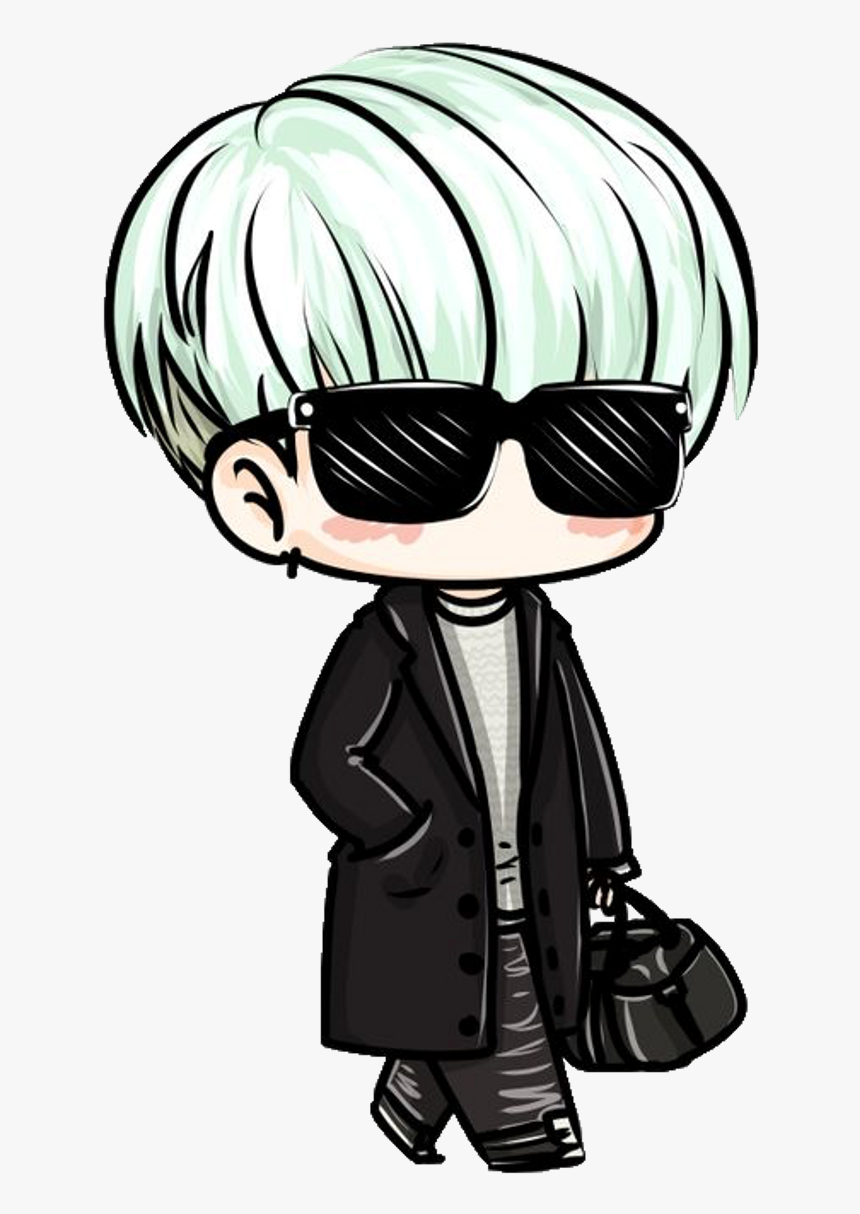 Min Yoongi Em Desenho Clipart , Png Download - Bts Chibi Drawings Easy, Transparent Png, Free Download