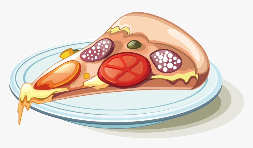 Pizza Italian Cuisine Fast Food Illustration - Pizza, HD Png Download, Free Download
