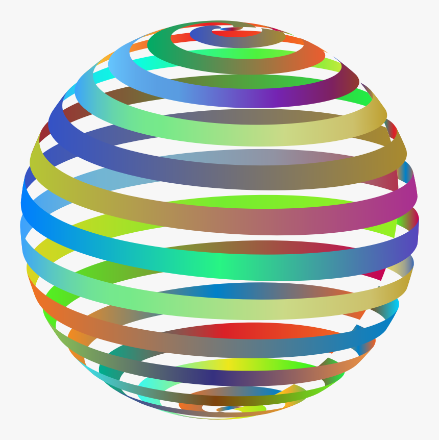 3d Spiral Sphere - Three-dimensional Space, HD Png Download, Free Download