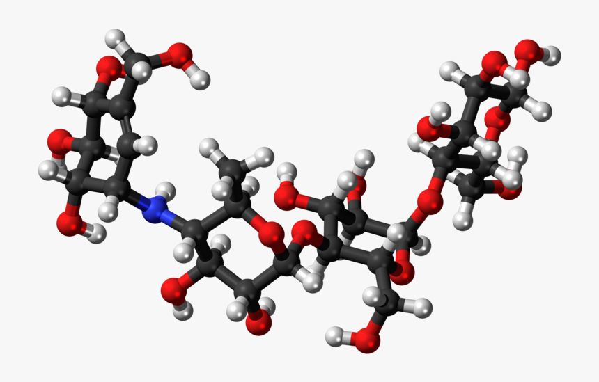 Acarbose 3d Balls - Starch Molecule Ball And Stick, HD Png Download, Free Download