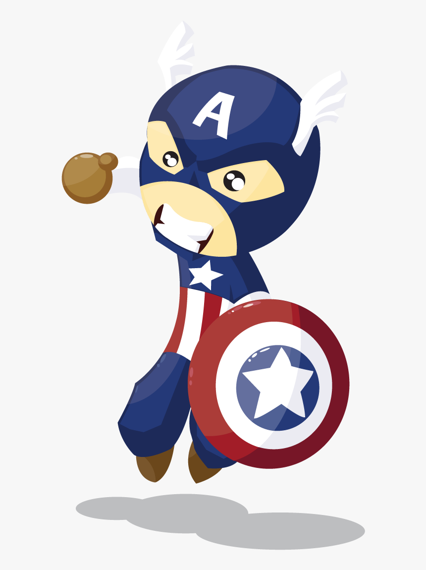 Vector America Car Rhyme Nursery Captain Drawing Clipart - Captain America Vector Free, HD Png Download, Free Download