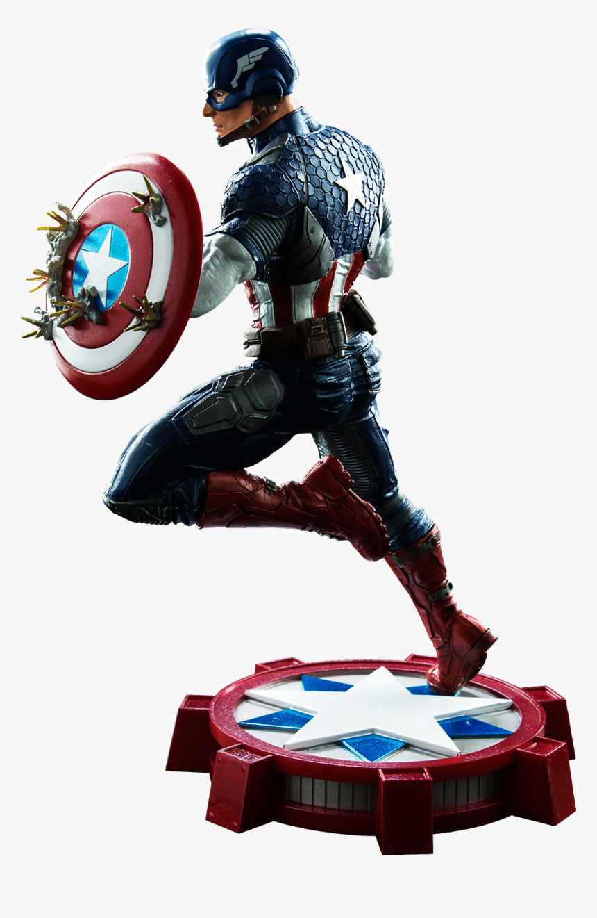 Striphelden Capitan America Figure Statuina 3d Pvc - Marvel Gallery Captain America Statue, HD Png Download, Free Download