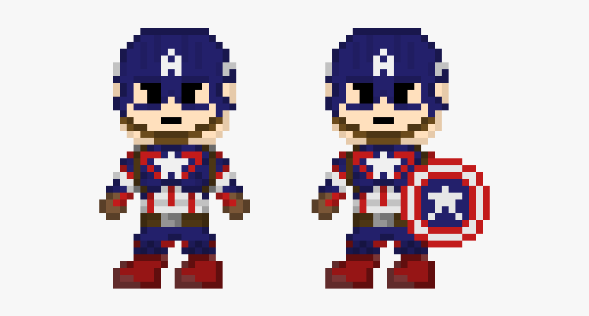 Pixel Art Captain America Infinity War, HD Png Download, Free Download