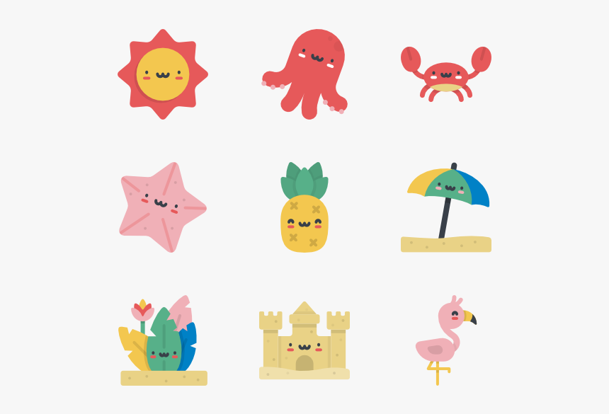 Kawaii Summer Characters - Kawaii Summer Png, Transparent Png, Free Download