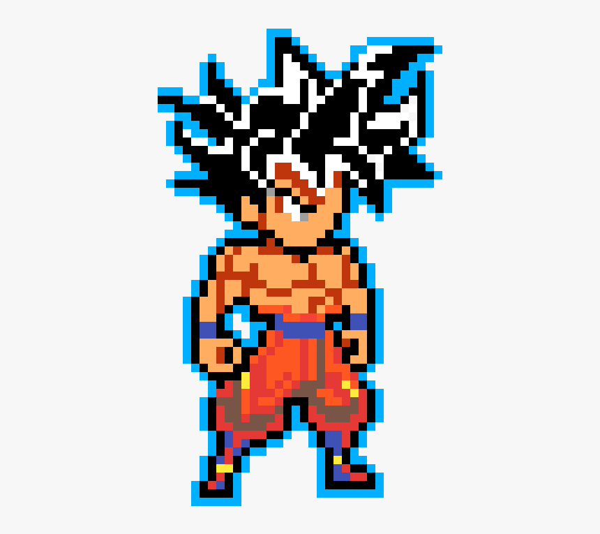 Ultra Instinct Goku Pixel Art, HD Png Download, Free Download