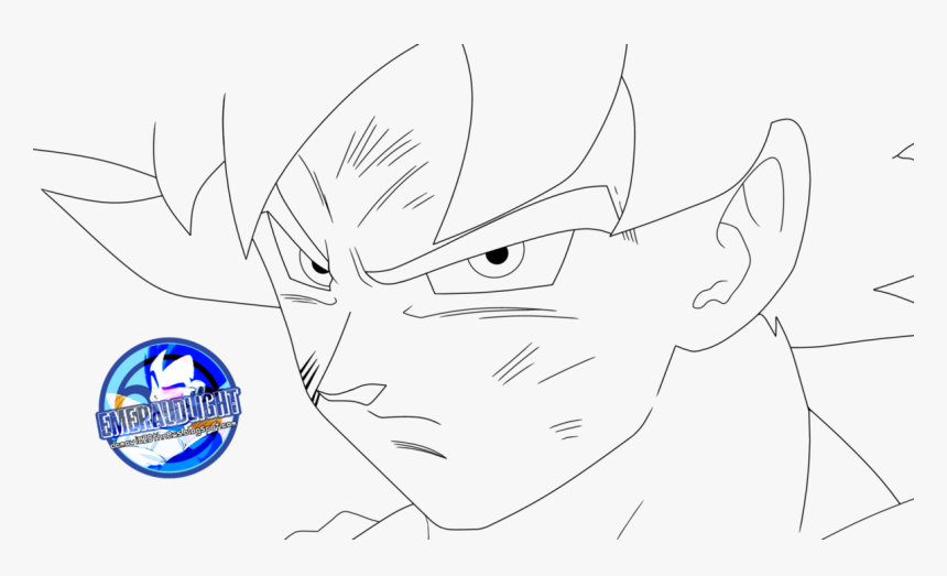 Goku Ultra Instinct Dbs - Draw Goku Ultra Instinct Face, HD Png Download, Free Download