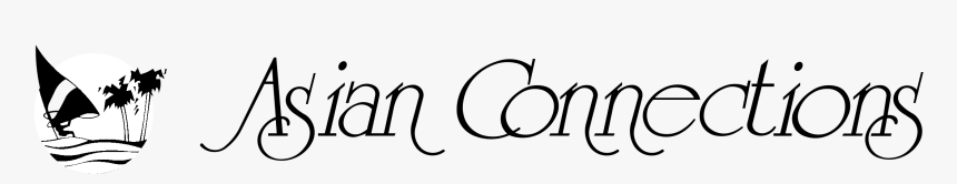 Asian Connection 01 Logo Black And White - Calligraphy, HD Png Download, Free Download