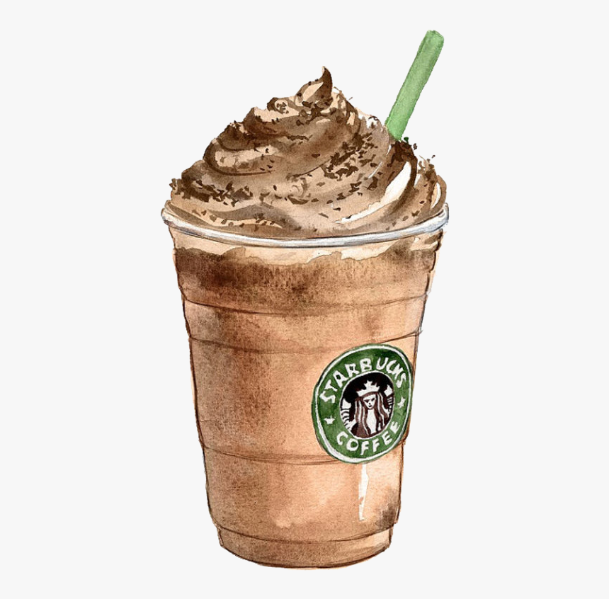 Coffee Tea Latte Starbucks Drawing - Starbucks Coffee Drawing Png, Transparent Png, Free Download