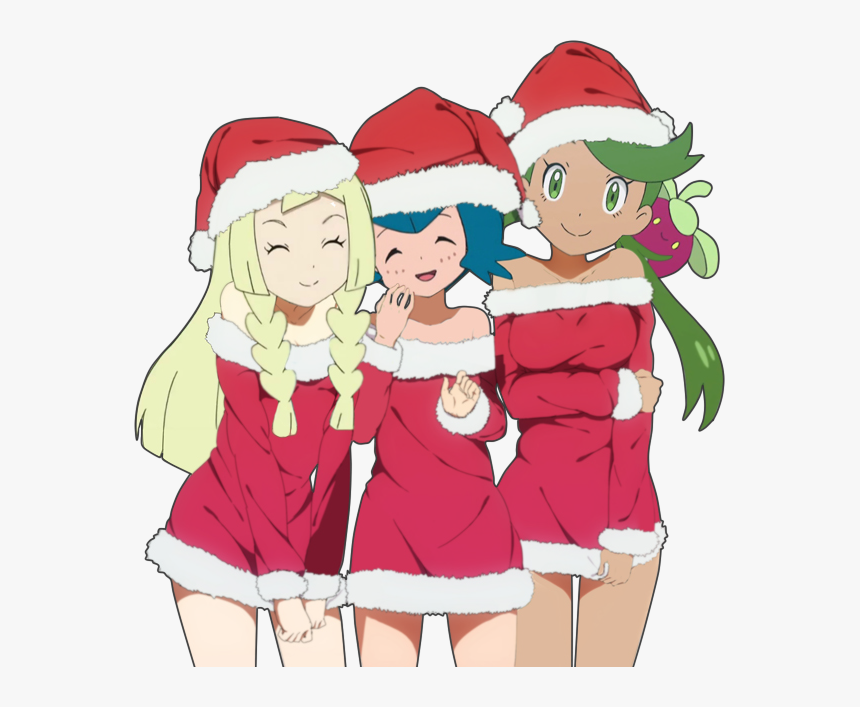 Pokémon Sun And Moon Pokémon Adventures Red Santa Claus - Pokemon Lana X Ash, HD Png Download, Free Download