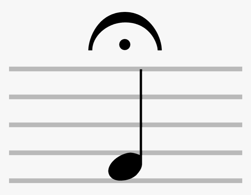 Transparent Half Note Clipart - Pause Note In Music, HD Png Download, Free Download