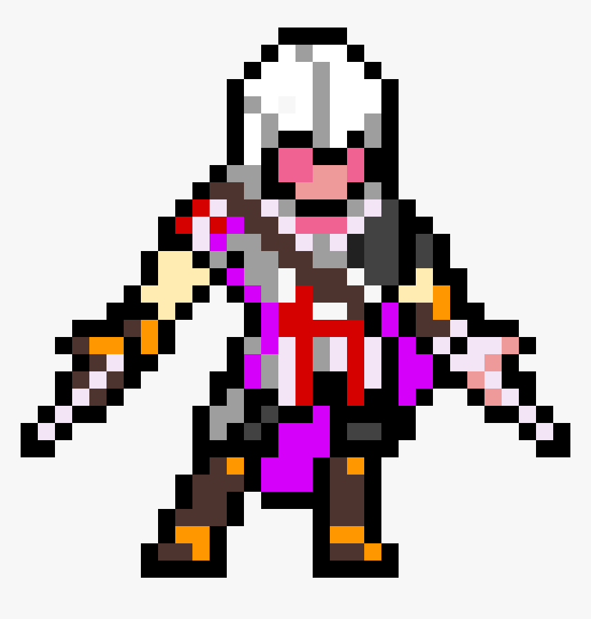 Assassins Creed Pixel Art , Png Download - Как Нарисовать Ассасина По Клеточкам, Transparent Png, Free Download