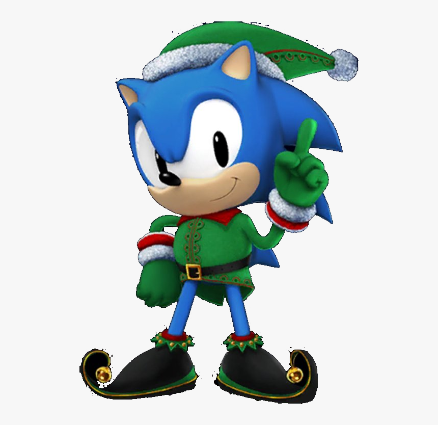 #classicsonic Sonic Classico Elfo Feliz Natal Em Sonic - Elf Classic Sonic Sonic Forces, HD Png Download, Free Download
