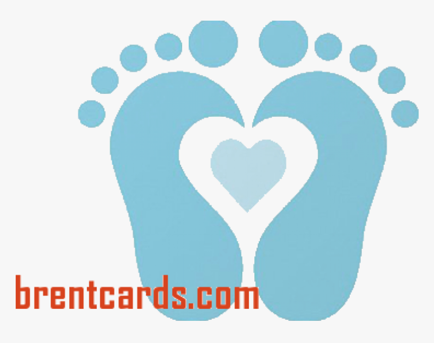 Girl Invitations Border Free - Blue Baby Footprints Clipart, HD Png Download, Free Download