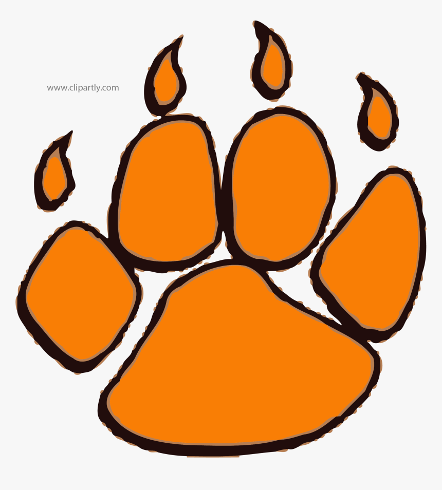 Paw Tigger Footprint Clipart Png Image Download - Clip Art Tiger Paws, Transparent Png, Free Download