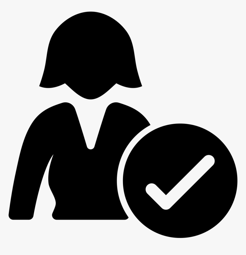 Woman Searching Job Verified Symbol - Trabajo Mujer Icono, HD Png Download, Free Download