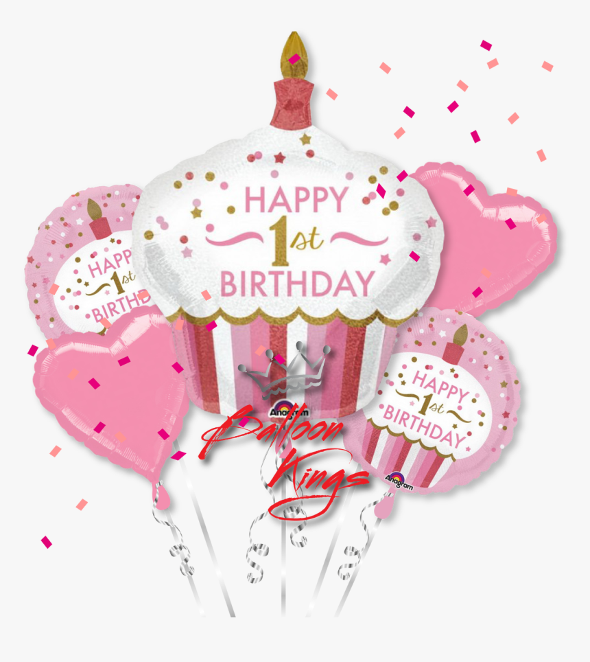1st Birthday Girl Cupcake Bouquet, HD Png Download, Free Download