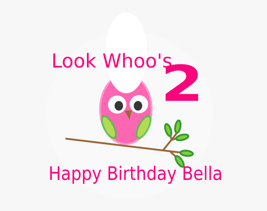 Owl 2nd Birthday Clip Art - Happy 2nd Bday Anna, HD Png Download, Free Download