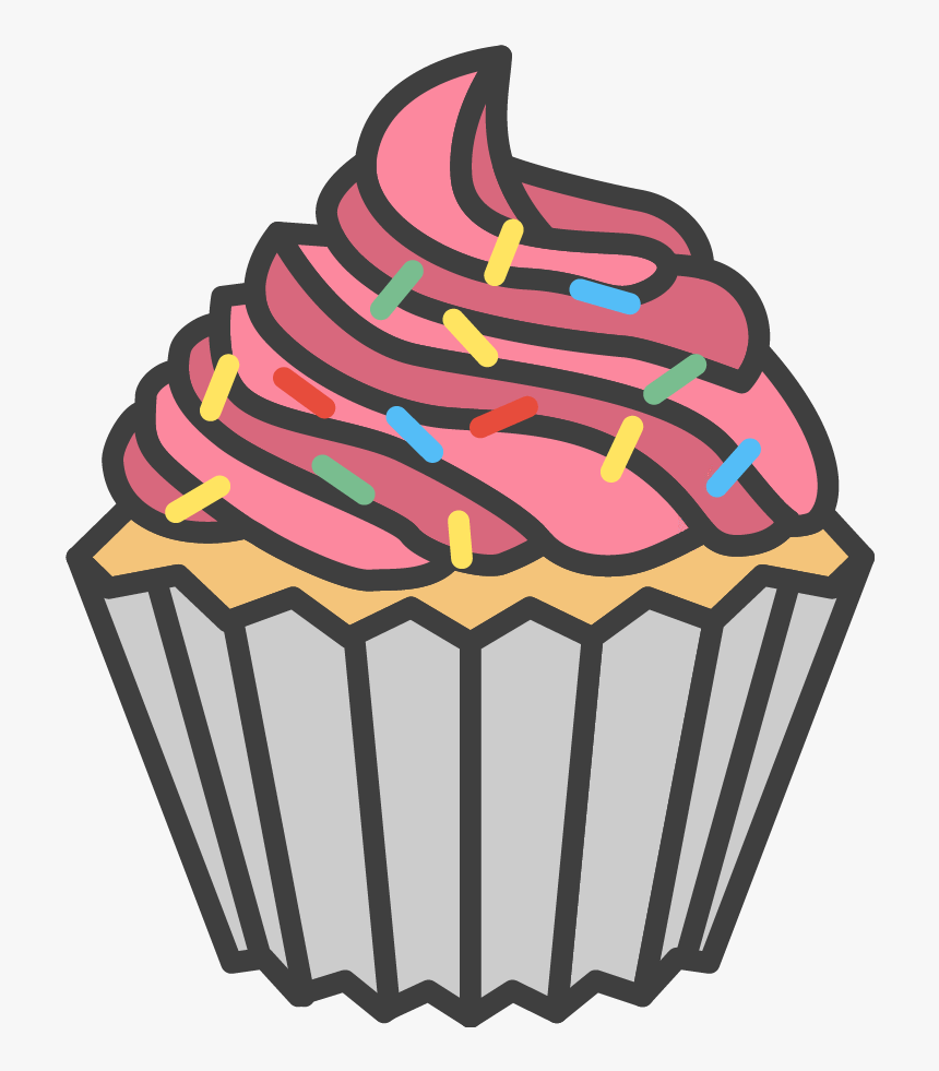 Pink Frosting Sprinkled Cupcake Shirt - Cupcake Pink Frosting, HD Png Download, Free Download