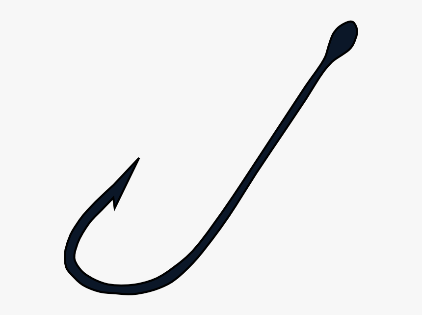 Fishing Hook Clip Art At Clker - Fishing Hook Clipart Transparent, HD Png Download, Free Download