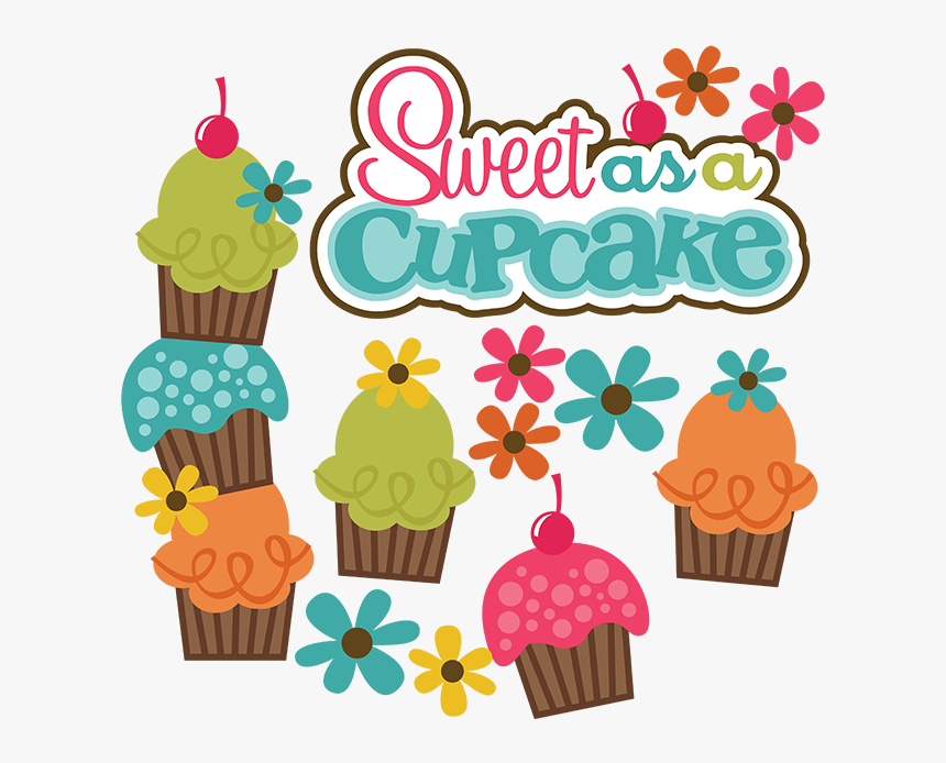 Sweet As A Cupcake Svg Cute Svg Files For Scrapbooking - Stacked Cupcakes Clipart, HD Png Download, Free Download