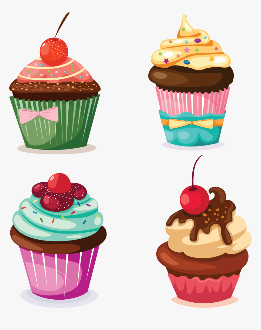 Birthday Cupcakes Clip Art, HD Png Download, Free Download