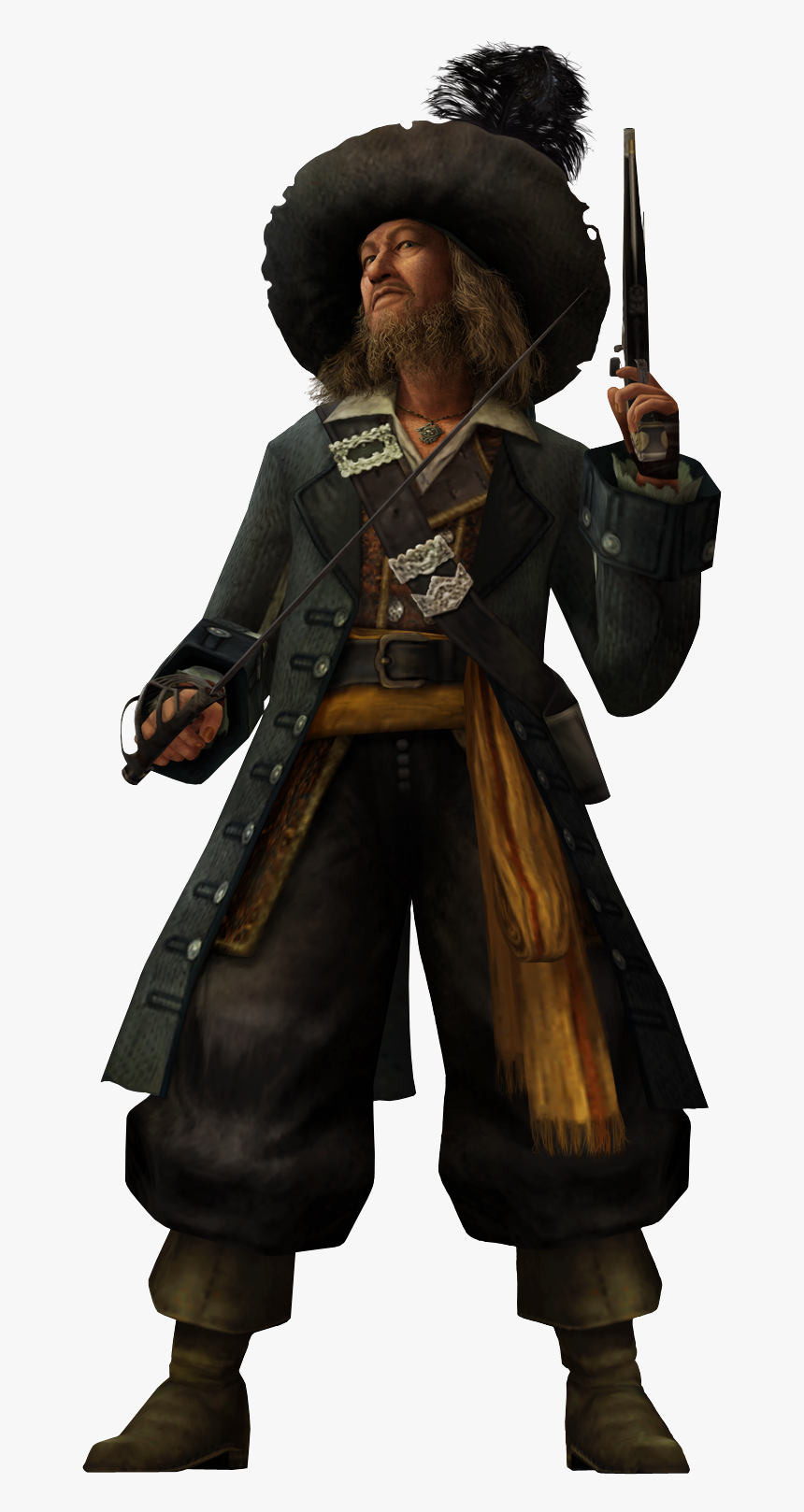 Hector Barbossa Kingdom Hearts Ii Jack Sparrow Captain - Pirates Of The Caribbean Barbossa Skeleton, HD Png Download, Free Download