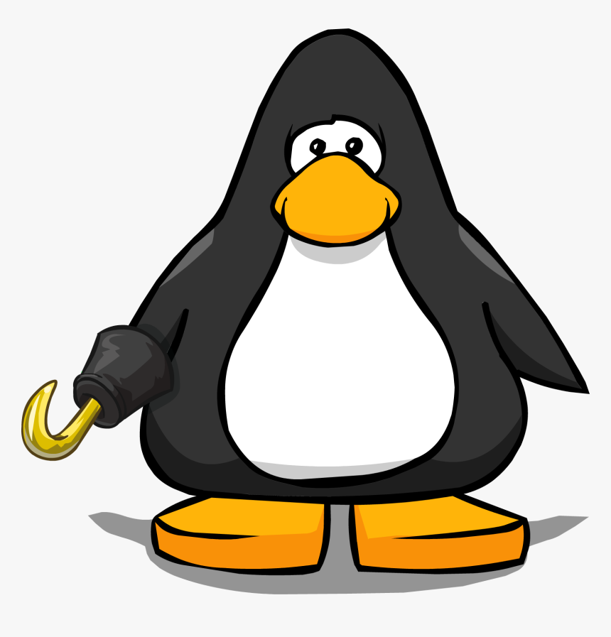 Pirate"s Hook On A Player Card - Penguin With Santa Hat, HD Png Download, Free Download