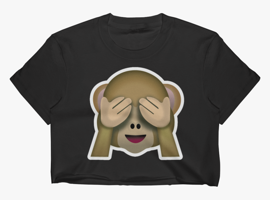 Emoji Crop Top T Shirt - Hear No Evil Speak No Evil Say No Evil Emoji, HD Png Download, Free Download