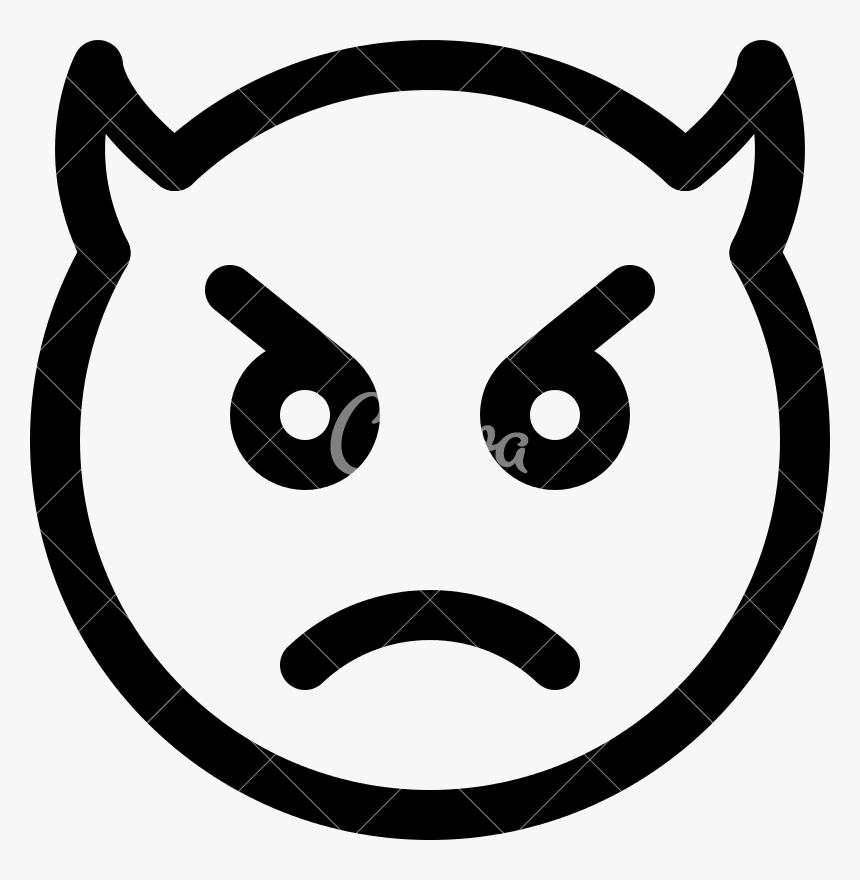 Angry Emoji Icons By - Devil Emoji Vector, HD Png Download, Free Download