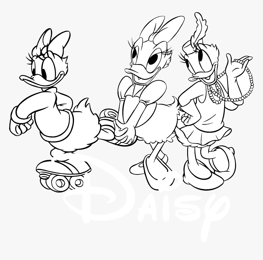 Daisy Logo Black And White - Printable Daisy Duck Coloring Pages, HD Png Download, Free Download