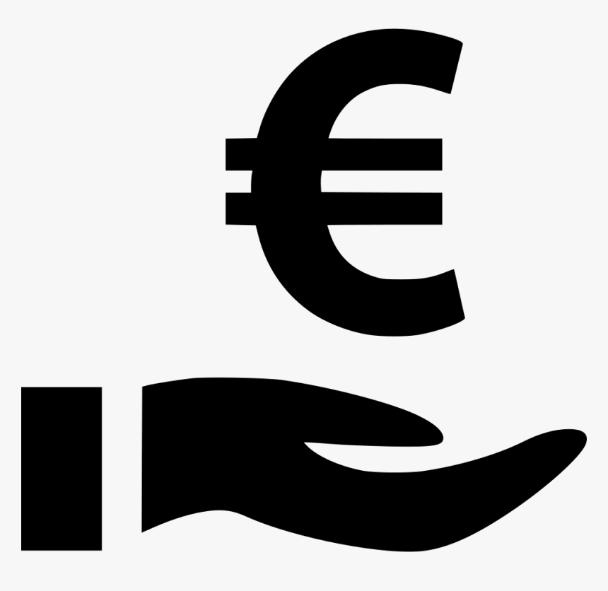 Euro Sign Hand Real Estate Home - Hand € Icon, HD Png Download, Free Download