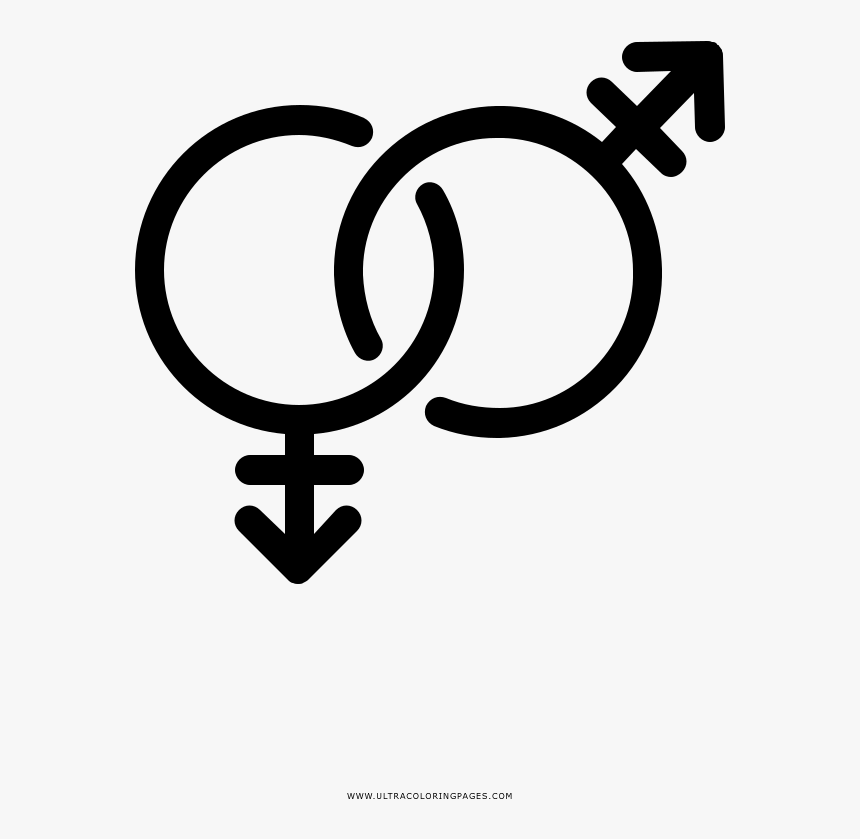 Trangender Transgender Coloring Page - Gender Equality Icon Png, Transparent Png, Free Download