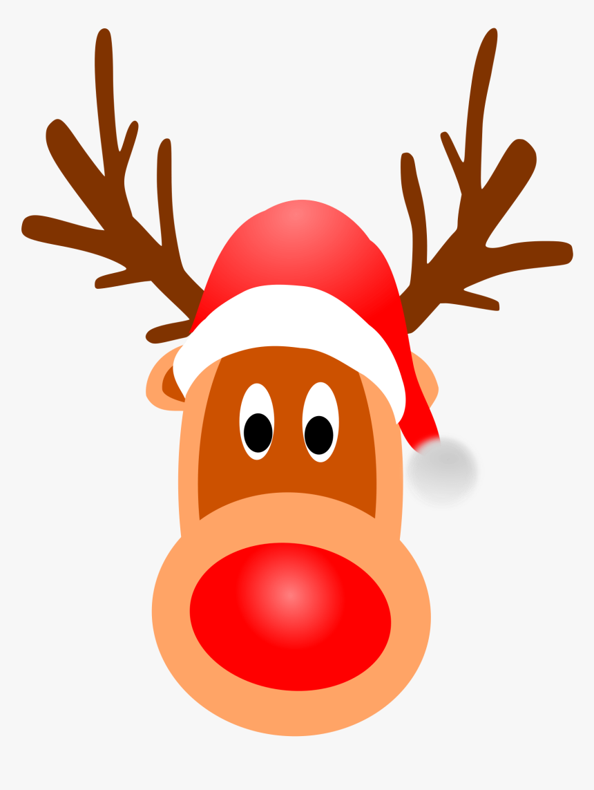 Rudolph Santa Claus"s Reindeer Santa Claus"s Reindeer - Transparent Background Christmas Reindeer Clipart, HD Png Download, Free Download