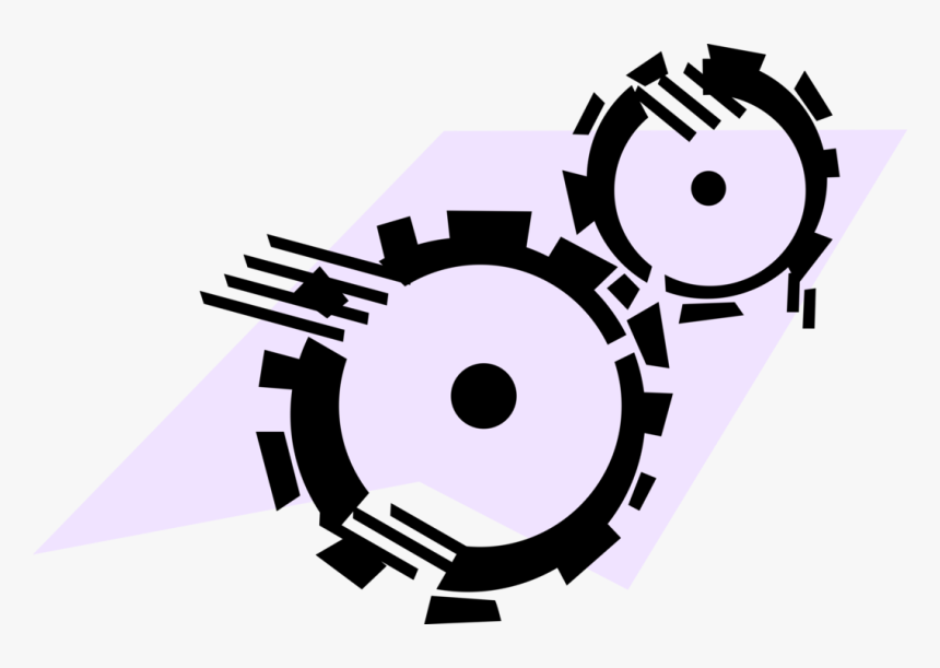 Vector Illustration Of Gear Cogwheel Rotating Machine - Graphic Design, HD Png Download, Free Download
