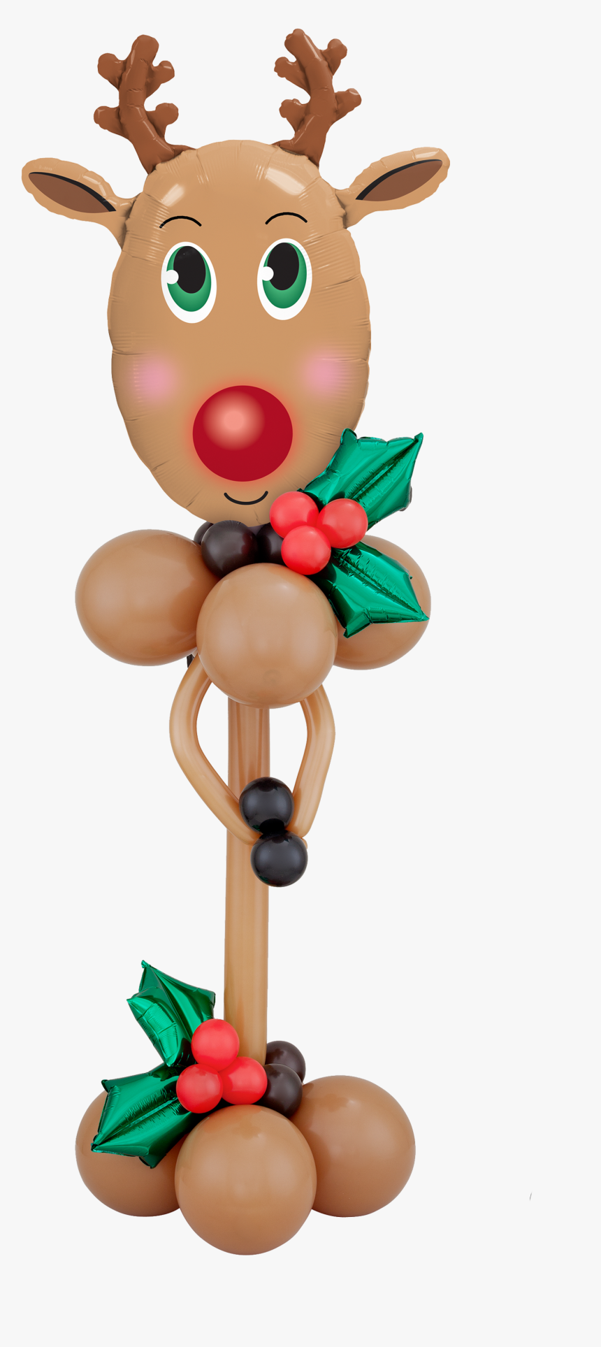 Red Nosed Reindeer Pedestal - Cartoon, HD Png Download, Free Download