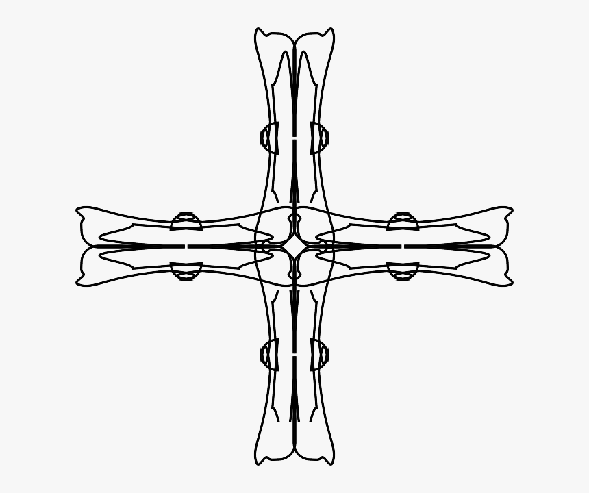 Outline, Cross, Crosses, Christian, Religion, Sacred - Greek Cross, HD Png Download, Free Download