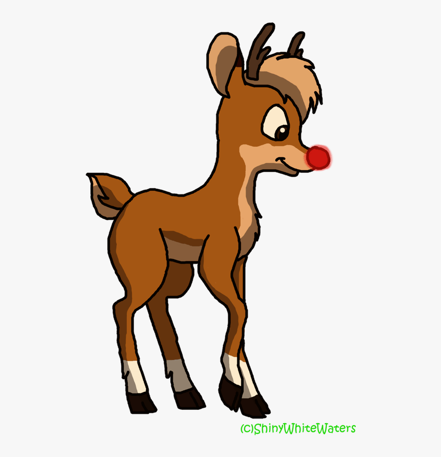 Rudolph Vector Holly - Cartoon, HD Png Download, Free Download