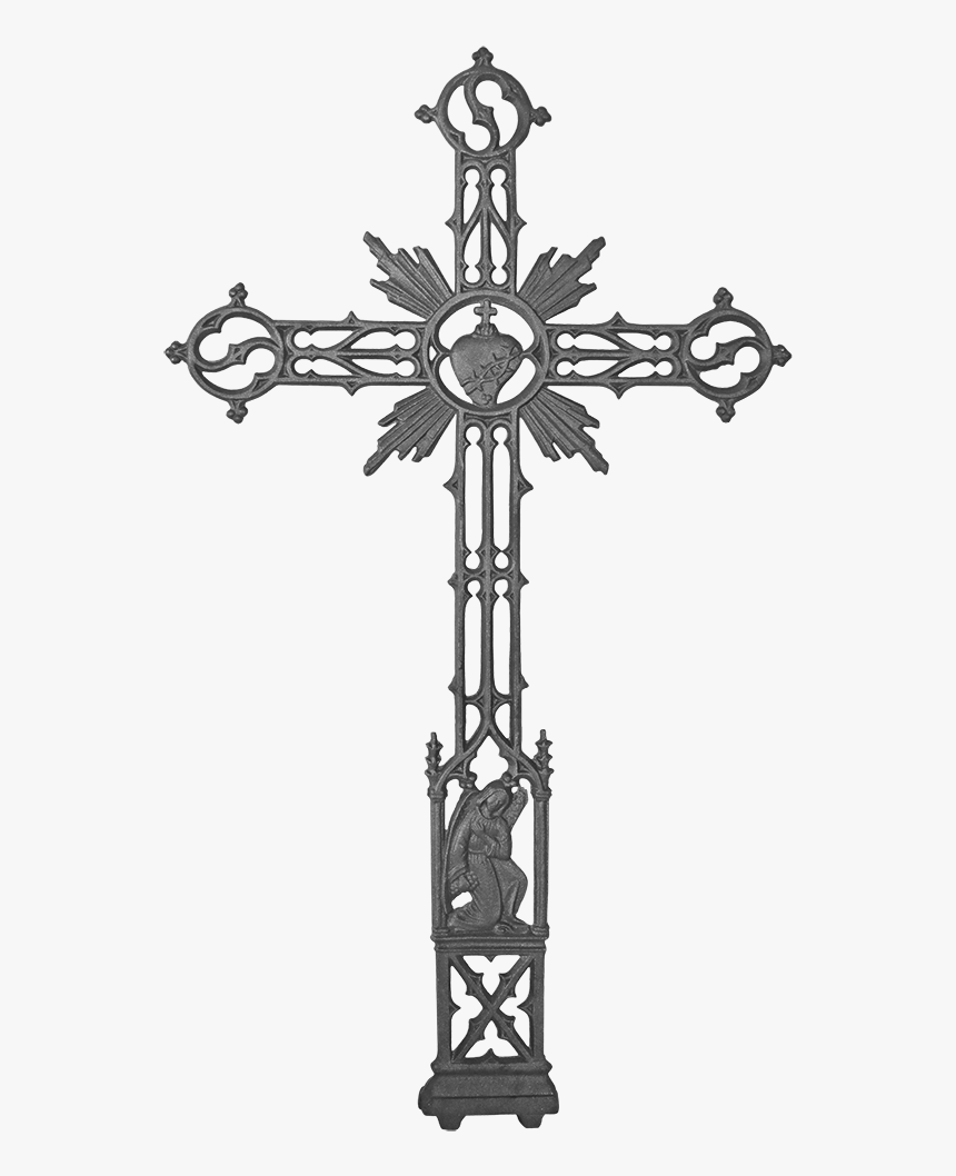 Sacred Heart Cross Decorative Ornamental Crosses For - Cross, HD Png Download, Free Download