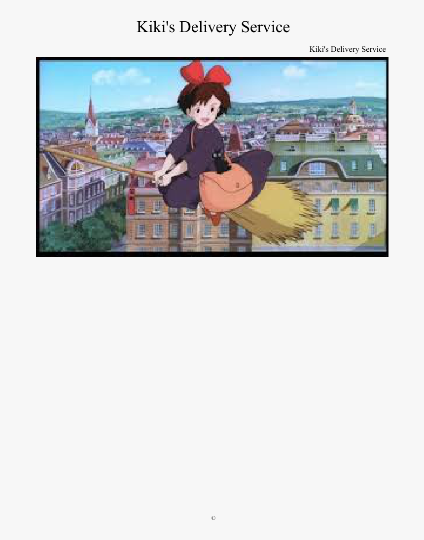 Kiki"s Delivery Service Sheet Music Composed By Kiki"s - Kiki, HD Png Download, Free Download