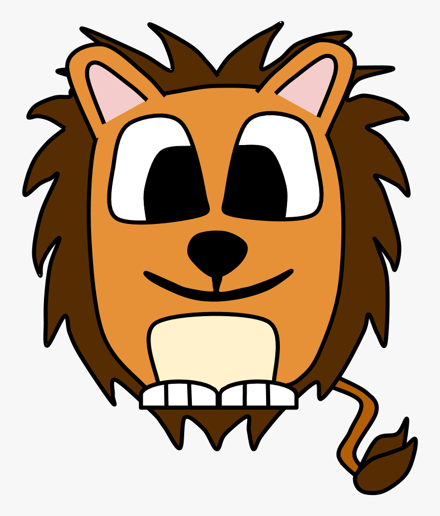 Lion, Big Eyes, Cartoon Animal - Cartoon, HD Png Download, Free Download