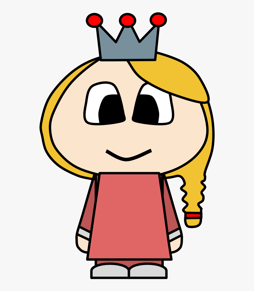 Princess, Crown, Big Eyes, Cartoon Person - Cartoon Person With Crown, HD Png Download, Free Download